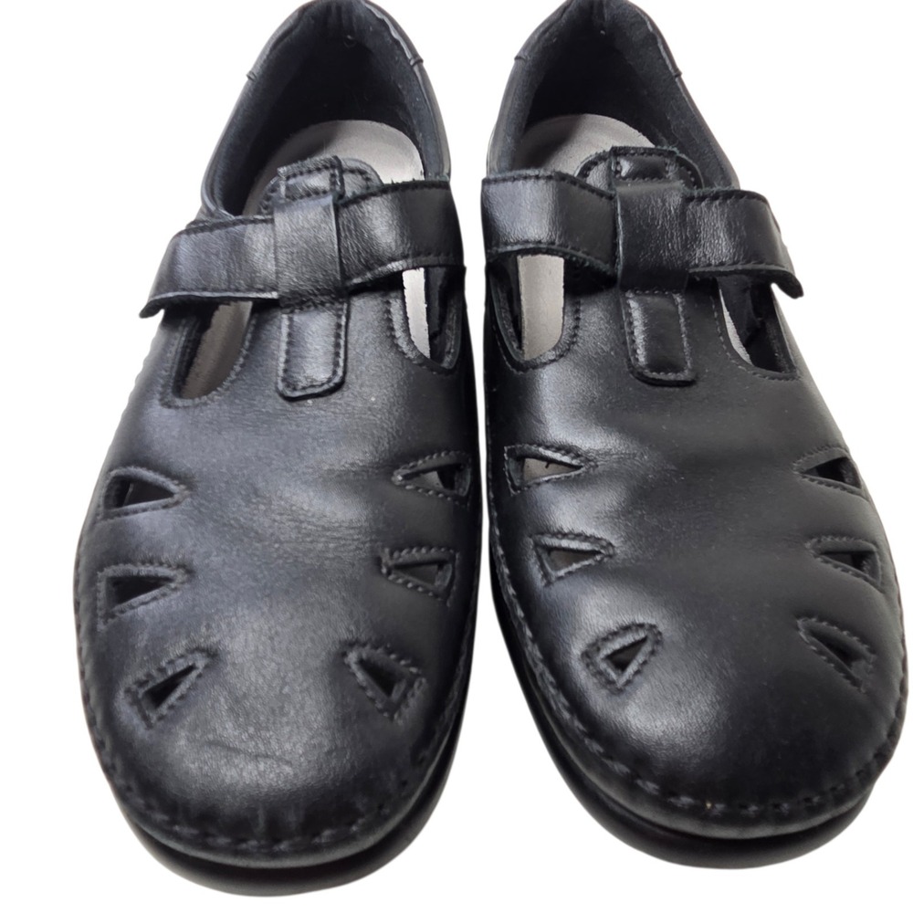 SAS Roamer Womens Tripad Comfort Black Leather Mary Jean Shoes SZ 9M‎ Slip On